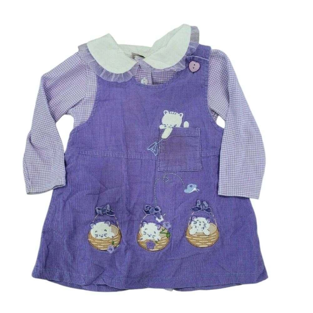 purple corduroy cat jumper